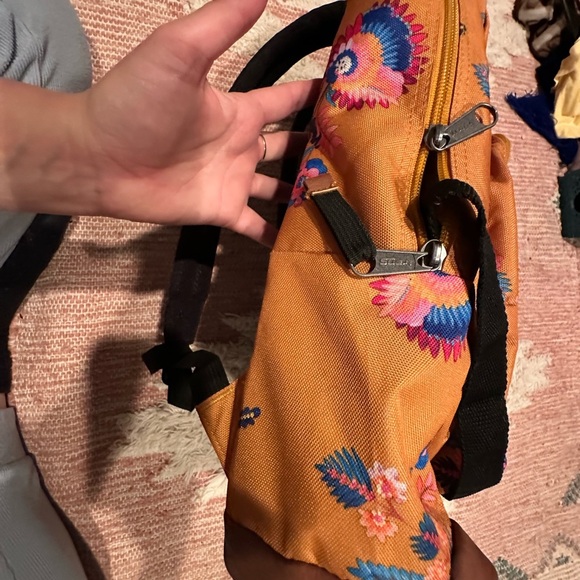 Jansport Trans Backpack - Orange with Floral Pattern. Cottage-core - Picture 5 of 7